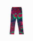 Legging peluche bleu pour fille Wild Flower Legging peluche bleu pour fille Wild Flower