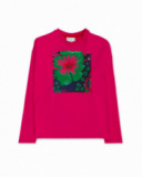 T-shirt en maille rose pour fille Wild Flower T-shirt en maille rose pour fille Wild Flower