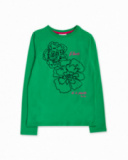 T-shirt en maille vert pour fille Wild Flower T-shirt en maille vert pour fille Wild Flower
