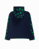 Veste peluche bleue pour fille Wild Flower Veste peluche bleue pour fille Wild Flower