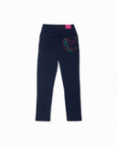 Legging peluche bleu fille Wild Flower Legging peluche bleu fille Wild Flower