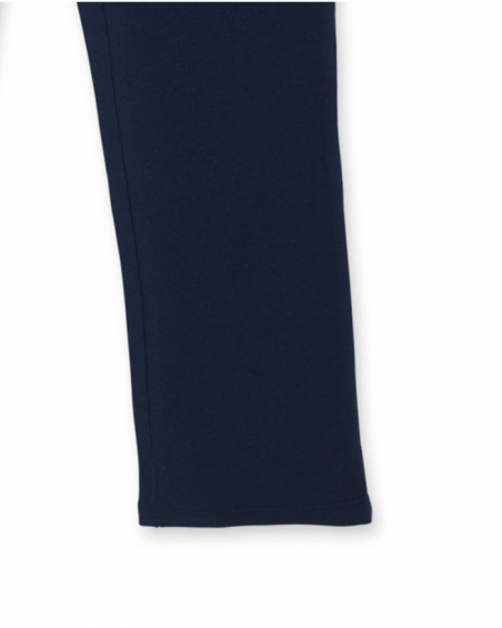 Legging peluche bleu fille Wild Flower Legging peluche bleu fille Wild Flower