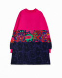 Robe peluche Wild Flower rose fille Robe peluche Wild Flower rose fille