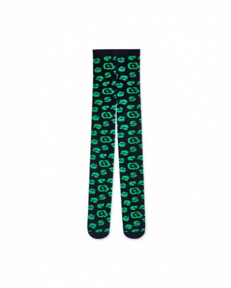 Collants verts pour fille Wild Flower