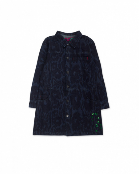 Robe en jean bleu pour fille Wild Flower