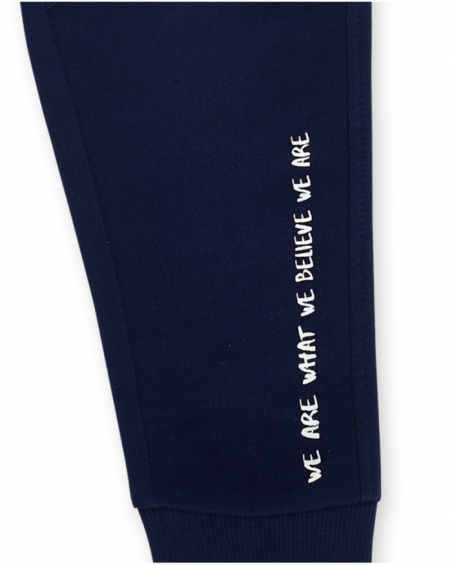 Pantalon molleton bleu marine garçon Prix Nice