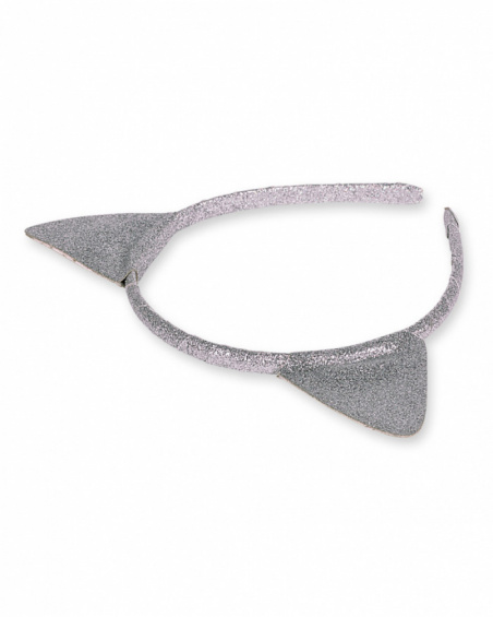 Bandeau rigide argenté fille Cattitude Bandeau rigide argenté fille Cattitude