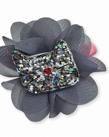 Lot de deux chouchous cheveux gris rose fille Cattitude Lot de deux chouchous cheveux gris rose fille Cattitude