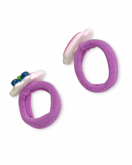 Lot de deux chouchous lilas pour fille Robot Maker