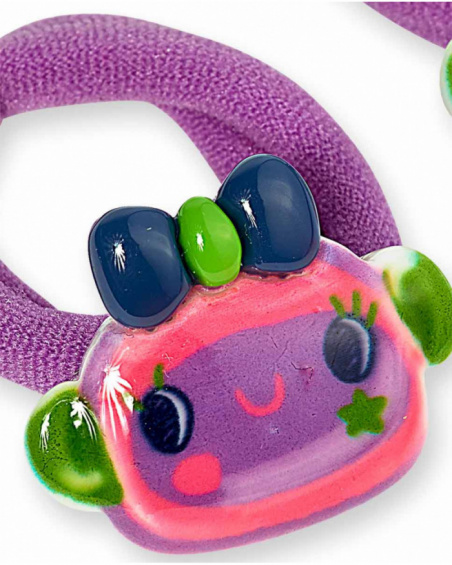 Lot de deux chouchous lilas pour fille Robot Maker