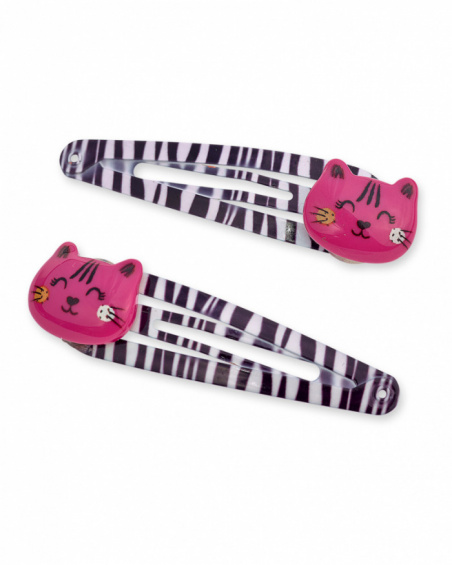 Pack de deux clips noir blanc pour fille My Troop Pack de deux clips noir blanc pour fille My Troop