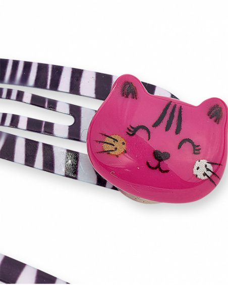 Pack de deux clips noir blanc pour fille My Troop Pack de deux clips noir blanc pour fille My Troop