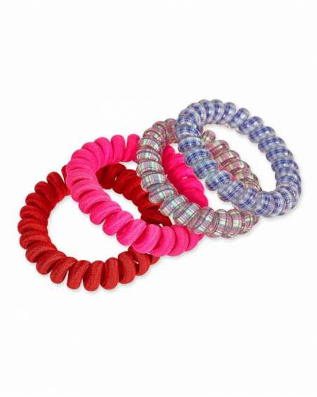 Lot de quatre chouchous fille rose lilas Fav Things Lot de quatre chouchous fille rose lilas Fav Things