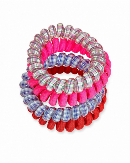 Lot de quatre chouchous fille rose lilas Fav Things Lot de quatre chouchous fille rose lilas Fav Things