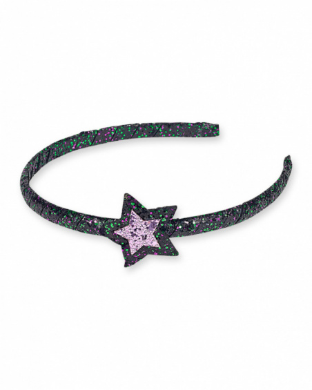 Bandeau rigide fille K-Pop noir Bandeau rigide fille K-Pop noir