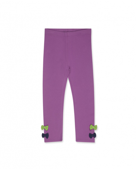 Legging fille Robot Maker lilas en maille Legging fille Robot Maker lilas en maille