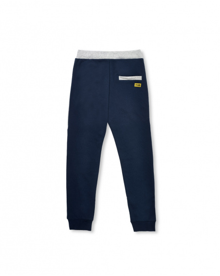 Pantalón largo punto azul marino niño Your game