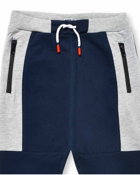 Pantalón largo punto azul marino niño Your game
