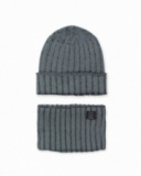 Bonnet et écharpe en tricot gris pour enfant Alterverse Bonnet et écharpe en tricot gris pour enfant Alterverse