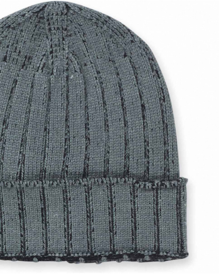 Bonnet et écharpe en tricot gris pour enfant Alterverse