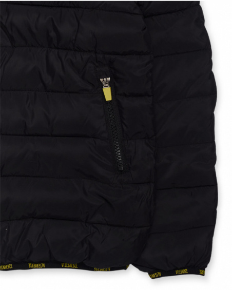 Manteau plat noir pour enfant Alterverse