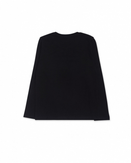 T-shirt en tricot noir pour enfant Alterverse