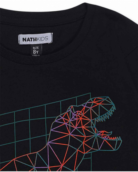 T-shirt en tricot noir pour enfant Alterverse