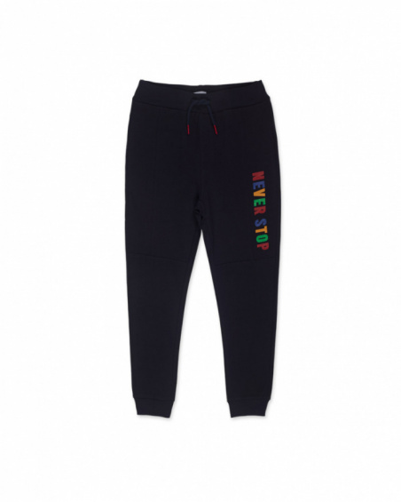 Pantalon en tricot noir pour enfant Another Challenge