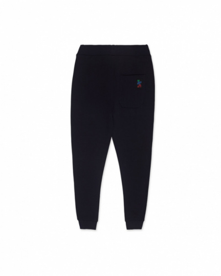 Pantalon en tricot noir pour enfant Another Challenge