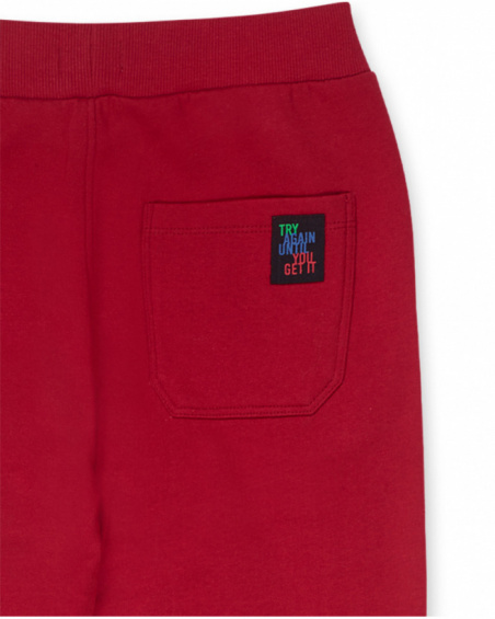Pantalon en tricot rouge pour enfant Another Challenge