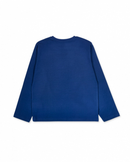 T-shirt en tricot bleu pour enfant Another Challenge