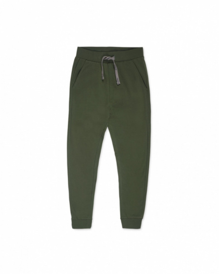 Pantalon en tricot vert pour enfant Basics