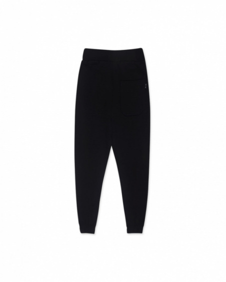 Pantalon en tricot noir pour enfant Basicos