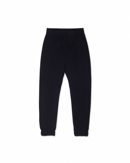 Pantalon en tricot bleu pour enfant Basicos
