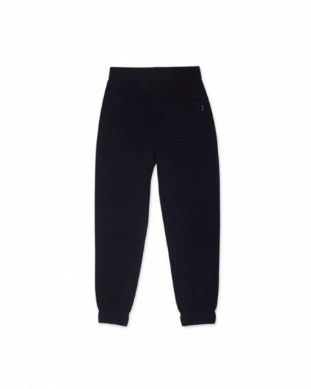 Pantalon en tricot bleu pour enfant Basicos