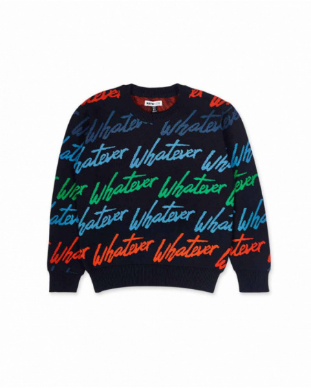 Pull en tricot bleu enfant Creative Minds Pull en tricot bleu enfant Creative Minds