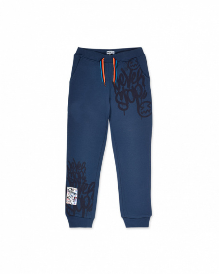 Pantalon en tricot bleu enfant Creative Minds