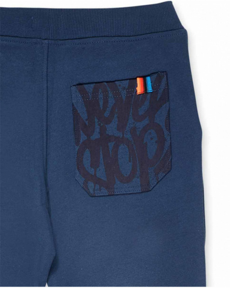 Pantalon en tricot bleu enfant Creative Minds