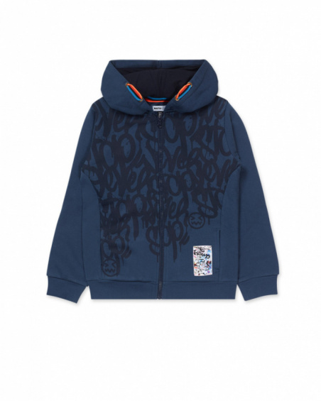 Veste en tricot bleu pour enfant Creative Minds