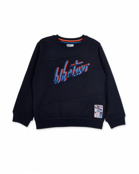 Pull en tricot bleu pour enfant Creative Minds