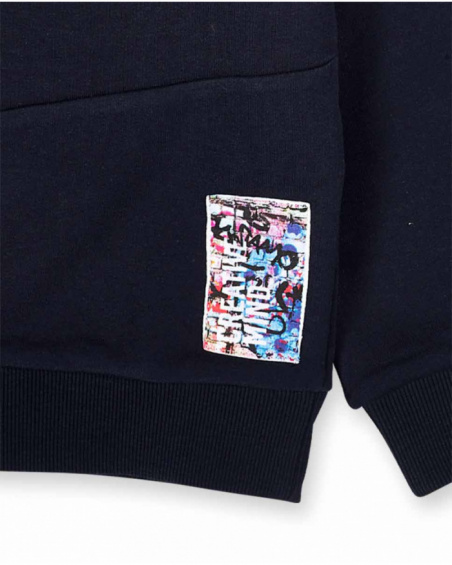 Pull en tricot bleu pour enfant Creative Minds