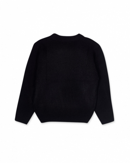 Pull en tricot noir pour fille Dark Romance