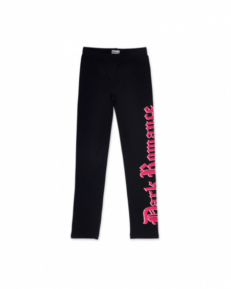 Legging en tricot noir pour fille Dark Romance