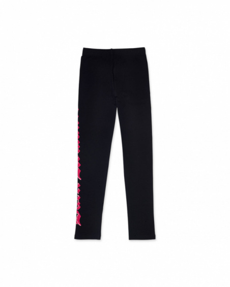 Legging en tricot noir pour fille Dark Romance