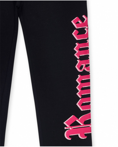 Legging en tricot noir pour fille Dark Romance