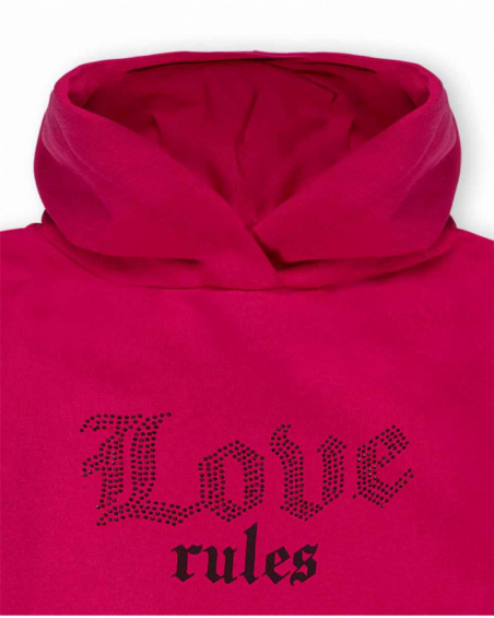 Sweat en tricot rose pour fille Dark Romance