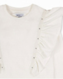 T-shirt en tricot blanc pour fille Dark Romanc T-shirt en tricot blanc pour fille Dark Romanc