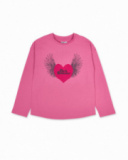 T-shirt en tricot rose pour fille Dark Romance T-shirt en tricot rose pour fille Dark Romance
