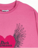 T-shirt en tricot rose pour fille Dark Romance T-shirt en tricot rose pour fille Dark Romance
