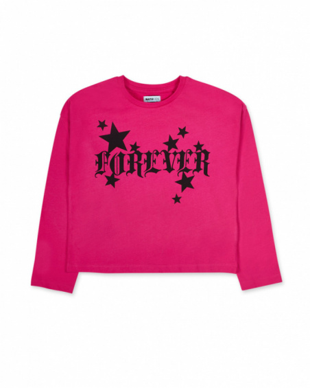 T-shirt en tricot rose, pour fille Dark Romance